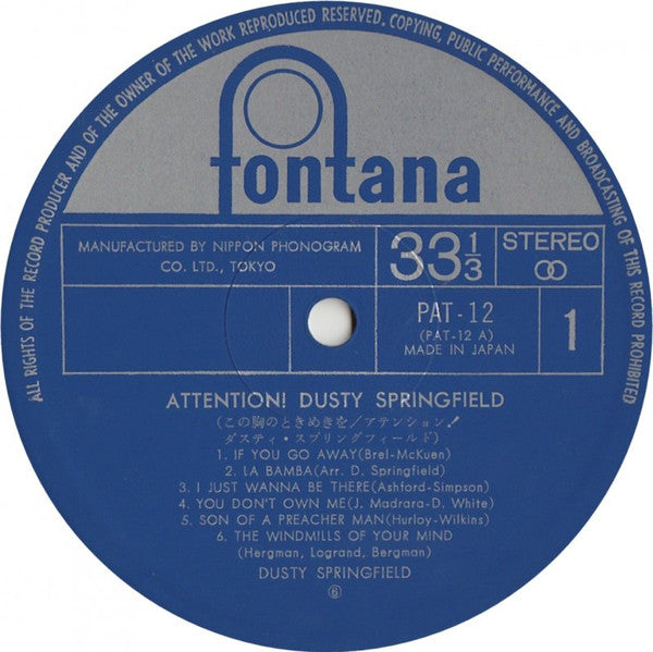 Dusty Springfield - Attention! Dusty Springfield (LP, Comp)