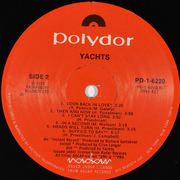 Yachts - S.O.S. (LP, Album, 26 )