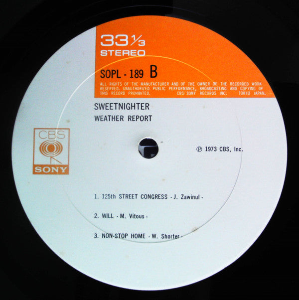 Weather Report - Sweetnighter (LP, Album)