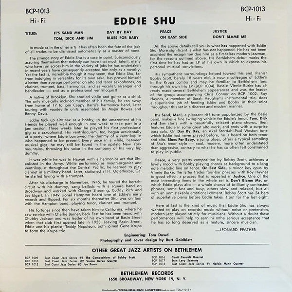Eddie Shu - I Only Have Eyes For Shu (10"", Album, Mono, RE)