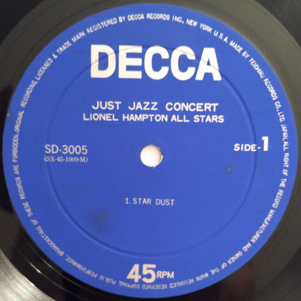 Lionel Hampton All Stars - Just Jazz Concert (LP, Single, Mono, Dee)