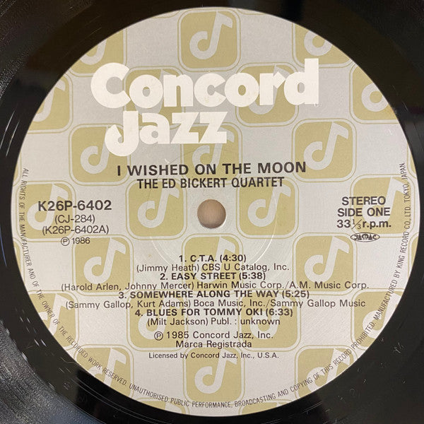 The Ed Bickert Quartet - I Wished On The Moon (LP, Album)