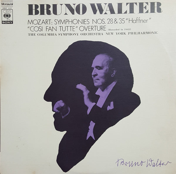 Bruno Walter - Symphonies Nos. 28 & 35 ""Haffner""/""Cosi Fan Tutte...