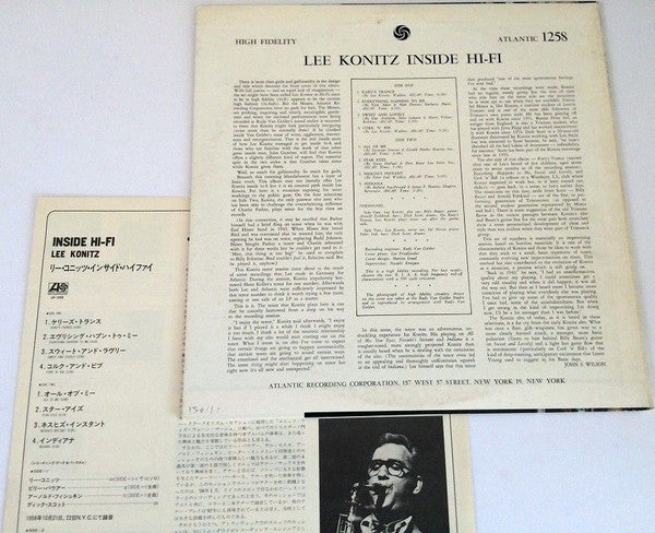 Lee Konitz - Inside Hi-Fi (LP, Album, Mono, Promo)