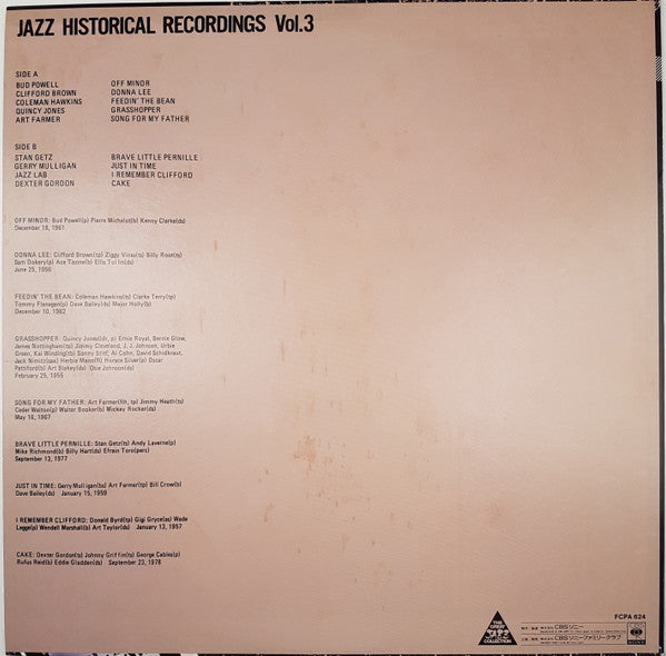 Various - Jazz Historical Recordings Vol. 3 (LP, Comp)