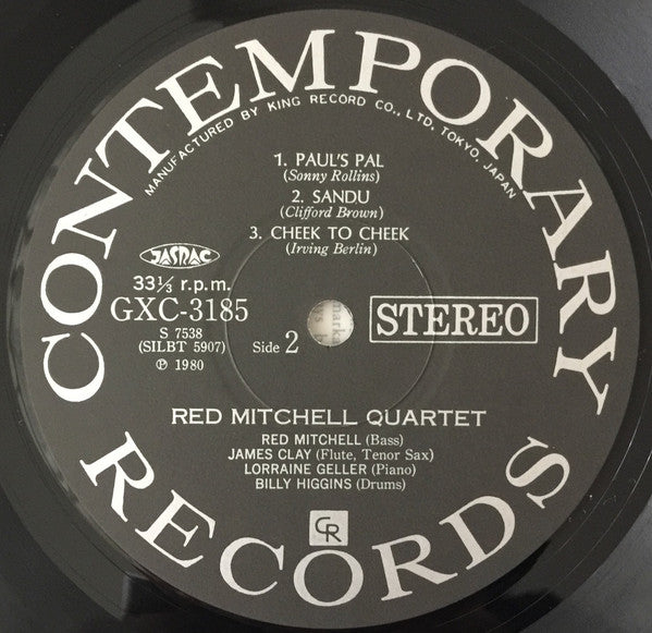 Red Mitchell Quartet - Red Mitchell Quartet(LP, Album, RE)