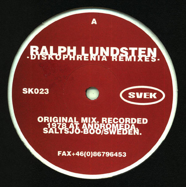 Ralph Lundsten - Diskophrenia Remixes (2x12"")