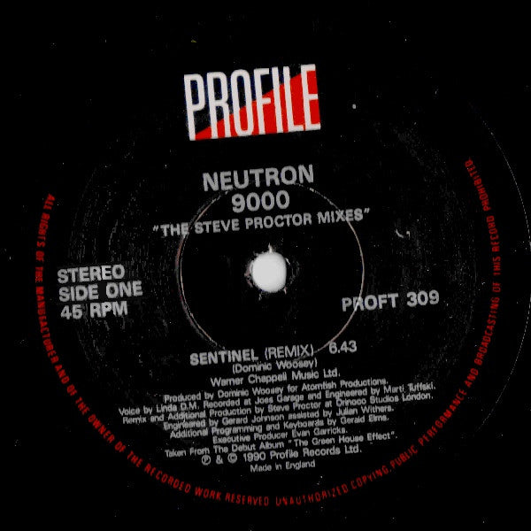 Neutron 9000 - Sentinel (The Steve Proctor Mixes) (12"")