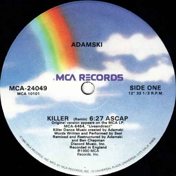 Adamski - Killer (12"", Single)