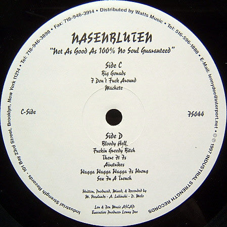 Nasenbluten - Not As Good As 100% No Soul Guaranteed EP (2x12"", EP)