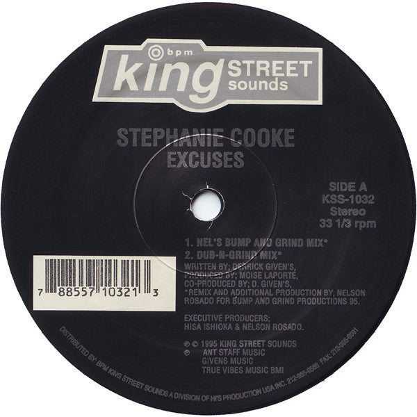 Stephanie Cooke - Excuses (12"")