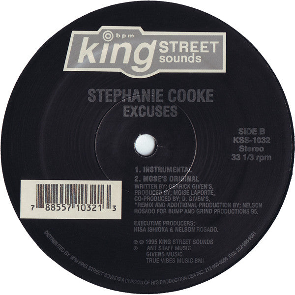 Stephanie Cooke - Excuses (12"")