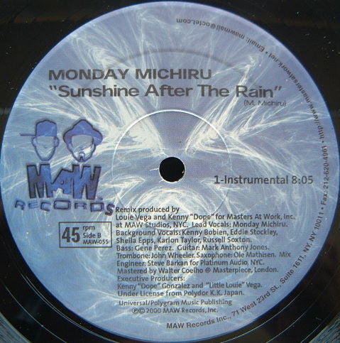 Monday Michiru - Sunshine After The Rain (12"")